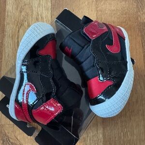 *RARE! Jordan 1 3c “crib booties” Banned!!! With box like new!!!!